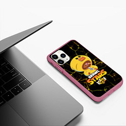 Чехол iPhone 11 Pro матовый BRAWL STARS SALLY LEON, цвет: 3D-малиновый — фото 2