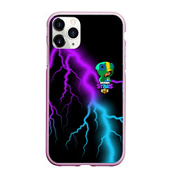 Чехол iPhone 11 Pro матовый Brawl Stars LEON, цвет: 3D-розовый