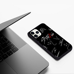 Чехол iPhone 11 Pro матовый STRAY KIDS цвета 3D-черный — фото 2