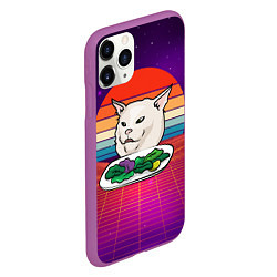 Чехол iPhone 11 Pro матовый Woman yelling at a cat, цвет: 3D-фиолетовый — фото 2