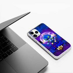 Чехол iPhone 11 Pro матовый BRAWL STARS LEON WOLF, цвет: 3D-белый — фото 2