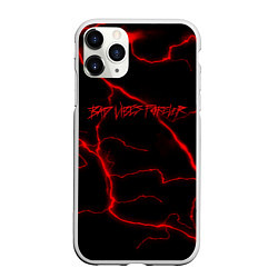 Чехол iPhone 11 Pro матовый BAD VIBES FOREVER, цвет: 3D-белый