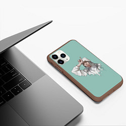 Чехол iPhone 11 Pro матовый Billie Eilish Mint Art, цвет: 3D-коричневый — фото 2