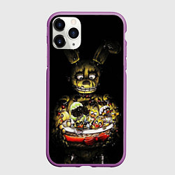 Чехол iPhone 11 Pro матовый Five Nights At Freddy's, цвет: 3D-фиолетовый