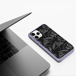 Чехол iPhone 11 Pro матовый Кони, цвет: 3D-светло-сиреневый — фото 2