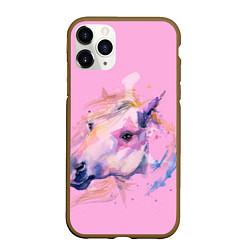 Чехол iPhone 11 Pro матовый ONE LOVE, цвет: 3D-коричневый