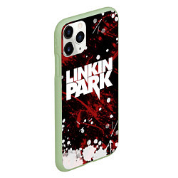 Чехол iPhone 11 Pro матовый Linkin Park, цвет: 3D-салатовый — фото 2