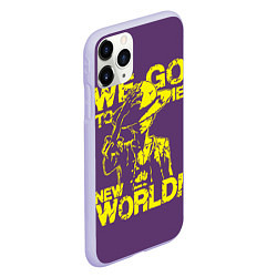 Чехол iPhone 11 Pro матовый One Piece We Go World, цвет: 3D-светло-сиреневый — фото 2