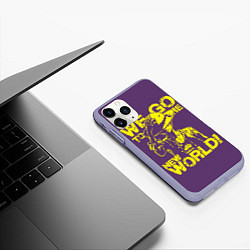 Чехол iPhone 11 Pro матовый One Piece We Go World, цвет: 3D-светло-сиреневый — фото 2