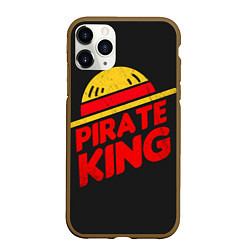 Чехол iPhone 11 Pro матовый One Piece Pirate King, цвет: 3D-коричневый