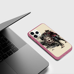 Чехол iPhone 11 Pro матовый One Piece, цвет: 3D-малиновый — фото 2