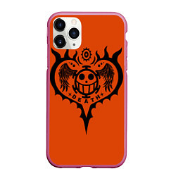 Чехол iPhone 11 Pro матовый One Piece, цвет: 3D-малиновый