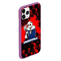 Чехол iPhone 11 Pro матовый UNDERTALE, цвет: 3D-фиолетовый — фото 2