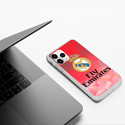 Чехол iPhone 11 Pro матовый Реал Мадрид, цвет: 3D-белый — фото 2