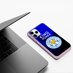 Чехол iPhone 11 Pro матовый Leicester City, цвет: 3D-розовый — фото 2