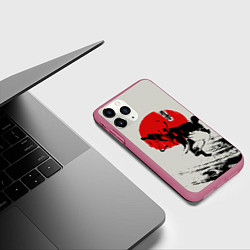 Чехол iPhone 11 Pro матовый Kyokushinkai Karate, цвет: 3D-малиновый — фото 2