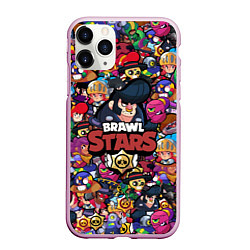 Чехол iPhone 11 Pro матовый BRAWL STARS BULL, цвет: 3D-розовый