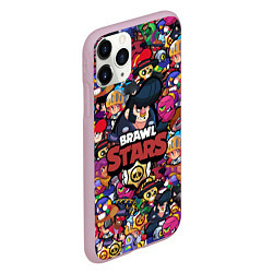 Чехол iPhone 11 Pro матовый BRAWL STARS BULL, цвет: 3D-розовый — фото 2