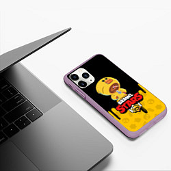 Чехол iPhone 11 Pro матовый BRAWL STARS SALLY LEON, цвет: 3D-сиреневый — фото 2