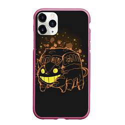 Чехол iPhone 11 Pro матовый My Neighbor Totoro, цвет: 3D-малиновый