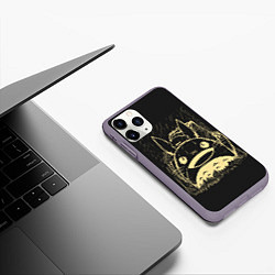 Чехол iPhone 11 Pro матовый Тоторо, цвет: 3D-серый — фото 2