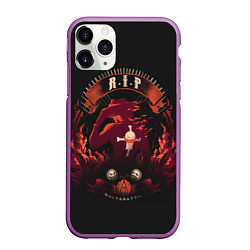 Чехол iPhone 11 Pro матовый One Piece, цвет: 3D-фиолетовый