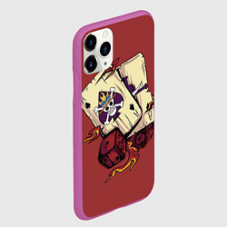 Чехол iPhone 11 Pro матовый One Piece, цвет: 3D-фиолетовый — фото 2