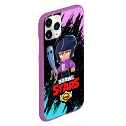 Чехол iPhone 11 Pro матовый BRAWL STARS BIBI, цвет: 3D-фиолетовый — фото 2