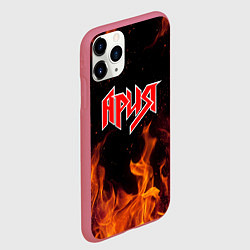 Чехол iPhone 11 Pro матовый АРИЯ, цвет: 3D-малиновый — фото 2