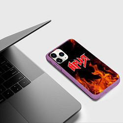 Чехол iPhone 11 Pro матовый АРИЯ, цвет: 3D-фиолетовый — фото 2