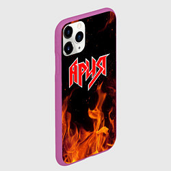 Чехол iPhone 11 Pro матовый АРИЯ, цвет: 3D-фиолетовый — фото 2