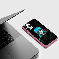 Чехол iPhone 11 Pro матовый Sally face, цвет: 3D-малиновый — фото 2