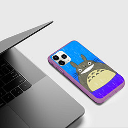 Чехол iPhone 11 Pro матовый Мой сосед Тоторо, цвет: 3D-фиолетовый — фото 2