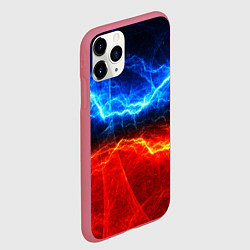 Чехол iPhone 11 Pro матовый Лёд и огонь, цвет: 3D-малиновый — фото 2