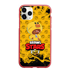 Чехол iPhone 11 Pro матовый BRAWL STARS SALLY LEON, цвет: 3D-красный