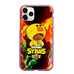 Чехол iPhone 11 Pro матовый Brawl Stars SALLY LEON, цвет: 3D-фиолетовый