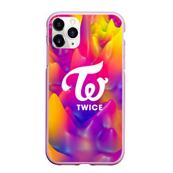 Чехол iPhone 11 Pro матовый TWICE, цвет: 3D-розовый