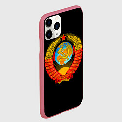 Чехол iPhone 11 Pro матовый СССР, цвет: 3D-малиновый — фото 2