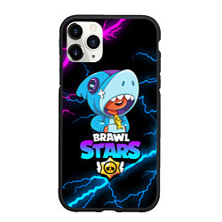 Чехол iPhone 11 Pro матовый BRAWL STARS LEON SHARK