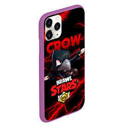 Чехол iPhone 11 Pro матовый BRAWL STARS CROW, цвет: 3D-фиолетовый — фото 2