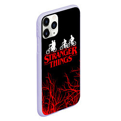 Чехол iPhone 11 Pro матовый STRANGER THINGS, цвет: 3D-светло-сиреневый — фото 2