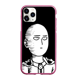 Чехол iPhone 11 Pro матовый ONE-PUNCH MAN, цвет: 3D-малиновый