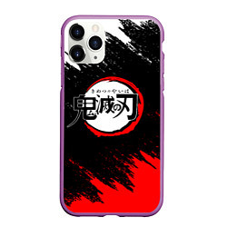 Чехол iPhone 11 Pro матовый KIMETSU NO YAIBA, цвет: 3D-фиолетовый