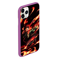 Чехол iPhone 11 Pro матовый KIMETSU NO YAIBA, цвет: 3D-фиолетовый — фото 2