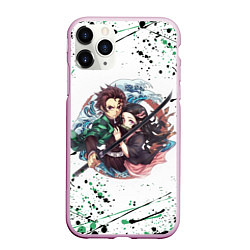 Чехол iPhone 11 Pro матовый KIMETSU NO YAIBA, цвет: 3D-розовый