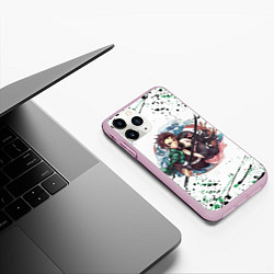 Чехол iPhone 11 Pro матовый KIMETSU NO YAIBA, цвет: 3D-розовый — фото 2