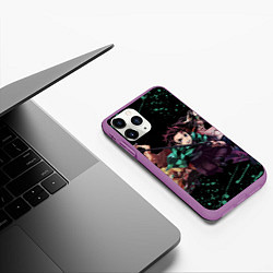 Чехол iPhone 11 Pro матовый KIMETSU NO YAIBA, цвет: 3D-фиолетовый — фото 2