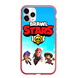 Чехол iPhone 11 Pro матовый Brawl stars, цвет: 3D-красный