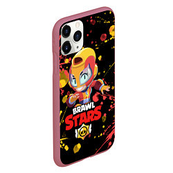 Чехол iPhone 11 Pro матовый BRAWL STARS MAX, цвет: 3D-малиновый — фото 2