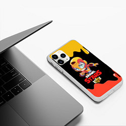 Чехол iPhone 11 Pro матовый BRAWL STARS MAX, цвет: 3D-белый — фото 2